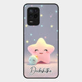 Pink Star Glossy Metal Case Cover For Realme 8 5G