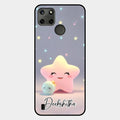 Pink Star Glossy Metal Case Cover For Realme C21Y