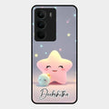 Pink Star Glossy Metal Case Cover For Realme C75 5G