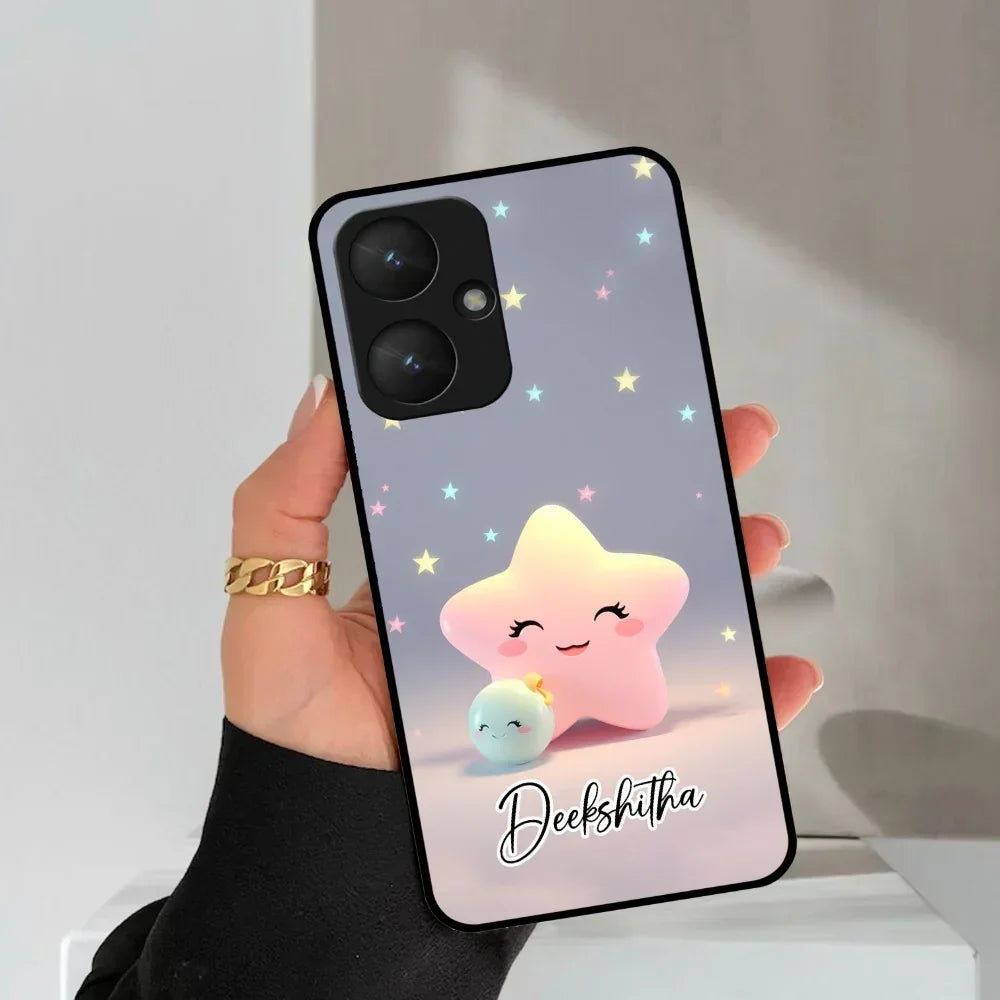 Pink Star Glossy Metal Case Cover For Redmi - ShopOnCliQ