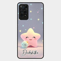 Pink Star Glossy Metal Case Cover For Redmi Note 11 Pro 5G