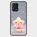 Pink Star Glossy Metal Case Cover For Redmi Note 12 5G