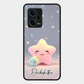 Pink Star Glossy Metal Case Cover For Redmi Note 12 Pro Plus 5G