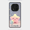 Pink Star Glossy Metal Case Cover For Redmi Note 14 Pro 5G