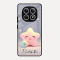 Pink Star Glossy Metal Case Cover For Redmi Note 15 5G