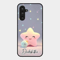 Pink Star Glossy Metal Case Cover For Samsung Galaxy F36 5G