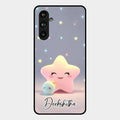 Pink Star Glossy Metal Case Cover For Samsung Galaxy F54 5G