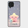 Pink Star Glossy Metal Case Cover For Samsung Galaxy M53 5G