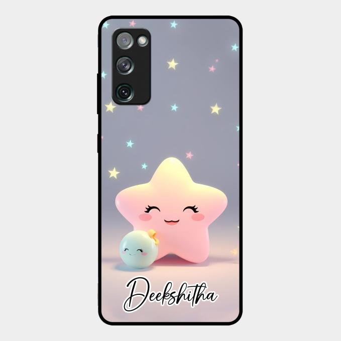 Pink Star Glossy Metal Case Cover For Samsung Galaxy S20 Fe 5G