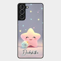 Pink Star Glossy Metal Case Cover For Samsung Galaxy S21 Plus
