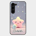 Pink Star Glossy Metal Case Cover For Samsung Galaxy S23 Plus 5G