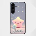 Pink Star Glossy Metal Case Cover For Samsung Galaxy S25 FE 5G