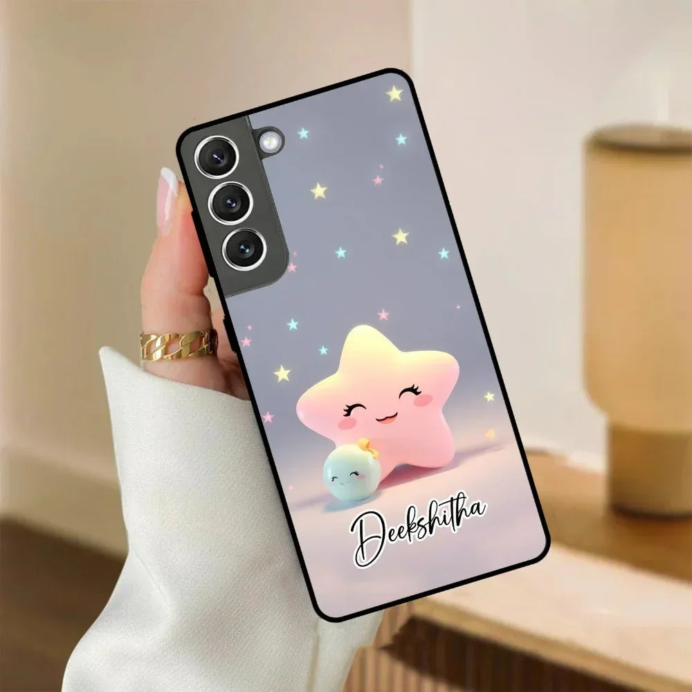 Pink Star Glossy Metal Case Cover For Samsung - ShopOnCliQ