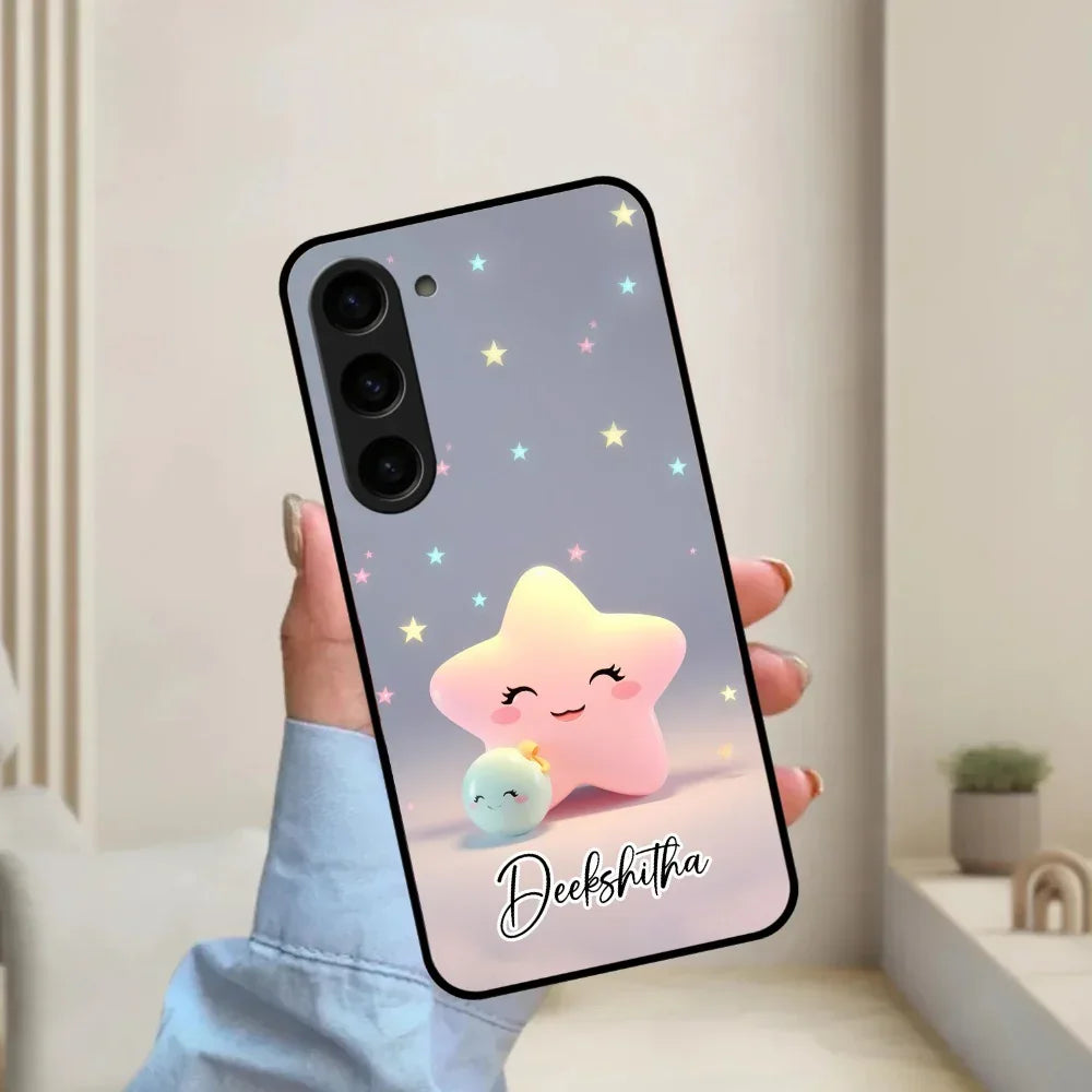 Pink Star Glossy Metal Case Cover For Samsung - ShopOnCliQ