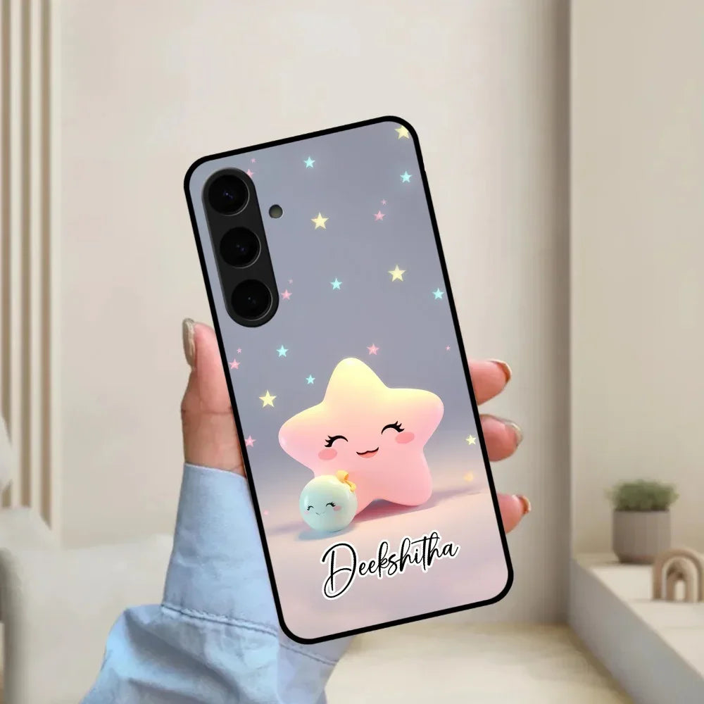 Pink Star Glossy Metal Case Cover For Samsung - ShopOnCliQ