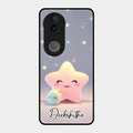 Pink Star Glossy Metal Case Cover For Vivo T4R 5G