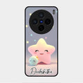 Pink Star Glossy Metal Case Cover For Vivo X200 5G