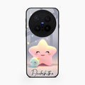 Pink Star Glossy Metal Case Cover For Vivo X300 Pro 5G