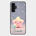 Pink Star Glossy Metal Case Cover For Vivo X50 5G