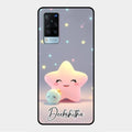 Pink Star Glossy Metal Case Cover For Vivo X60 5G