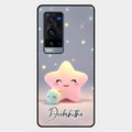 Pink Star Glossy Metal Case Cover For Vivo X60 Pro Plus 5G