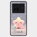 Pink Star Glossy Metal Case Cover For Vivo X80 5G