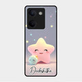 Pink Star Glossy Metal Case Cover For Vivo Y200 Pro 5G