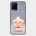 Pink Star Glossy Metal Case Cover For Vivo Y21G