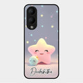 Pink Star Glossy Metal Case Cover For Vivo Y28 5G