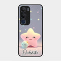 Pink Star Glossy Metal Case Cover For Vivo Y29 5G