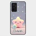 Pink Star Glossy Metal Case Cover For Vivo Y75 4G