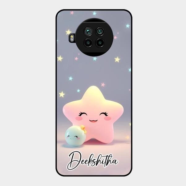 Pink Star Glossy Metal Case Cover For Xiaomi Mi 10I 5G