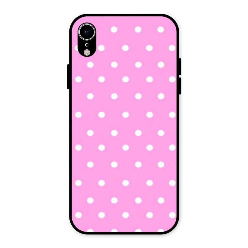 Pollaka Dot Glossy Metal Case Cover For iPhone XR