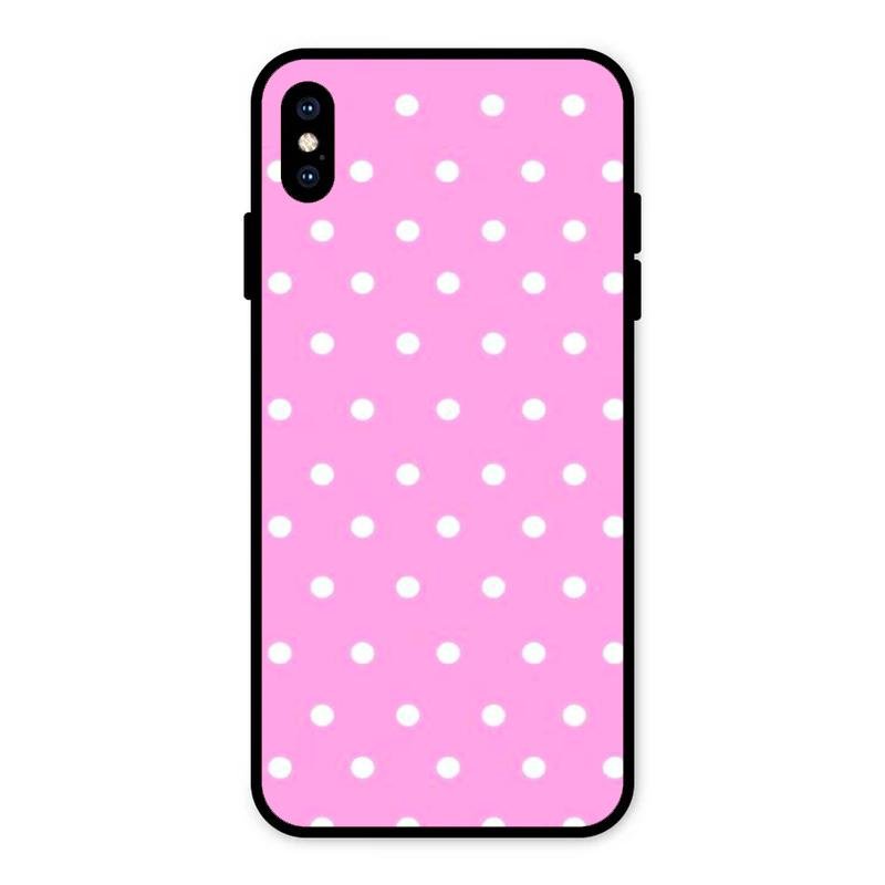 Pollaka Dot Glossy Metal Case Cover For iPhone XS Max