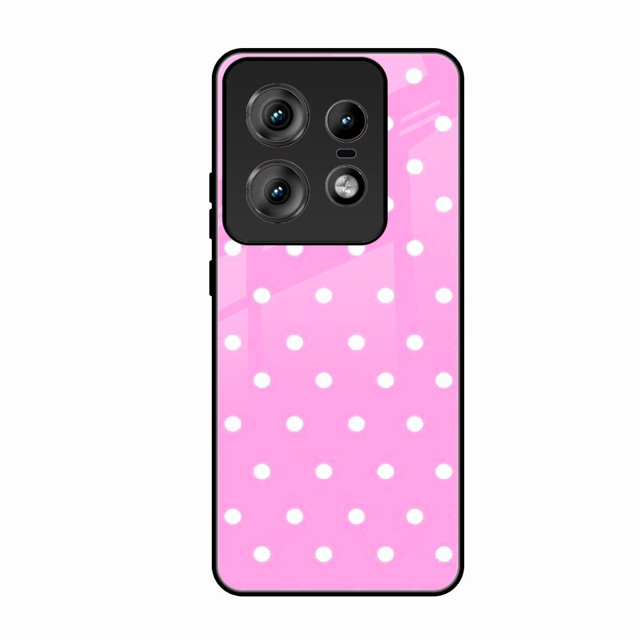 Pollaka Dot Glossy Metal Case Cover For Motorola Edge 50 Pro