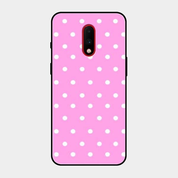 Pollaka Dot Glossy Metal Case Cover For Oneplus 7