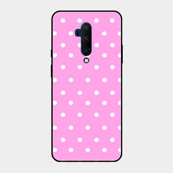 Pollaka Dot Glossy Metal Case Cover For Oneplus 7T Pro