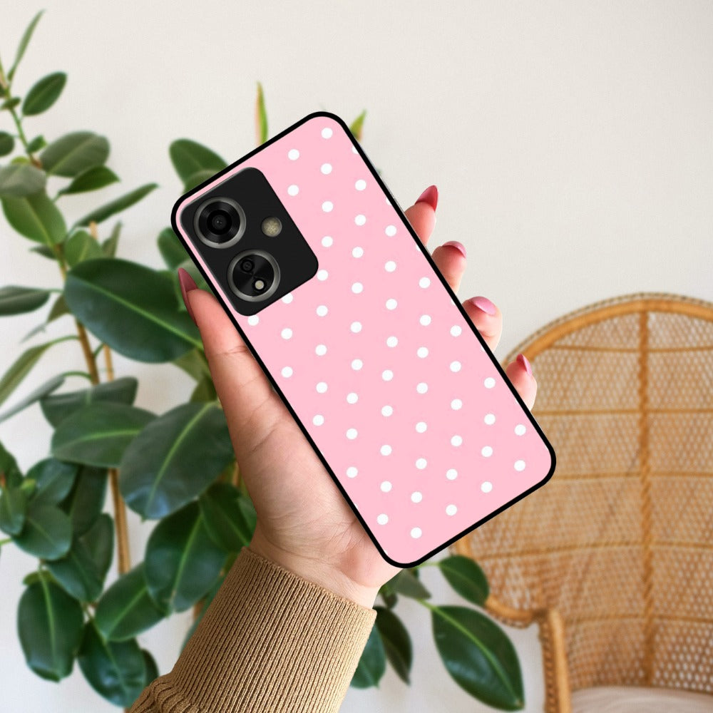 Pollaka Dot Glossy Metal Case Cover For Oppo