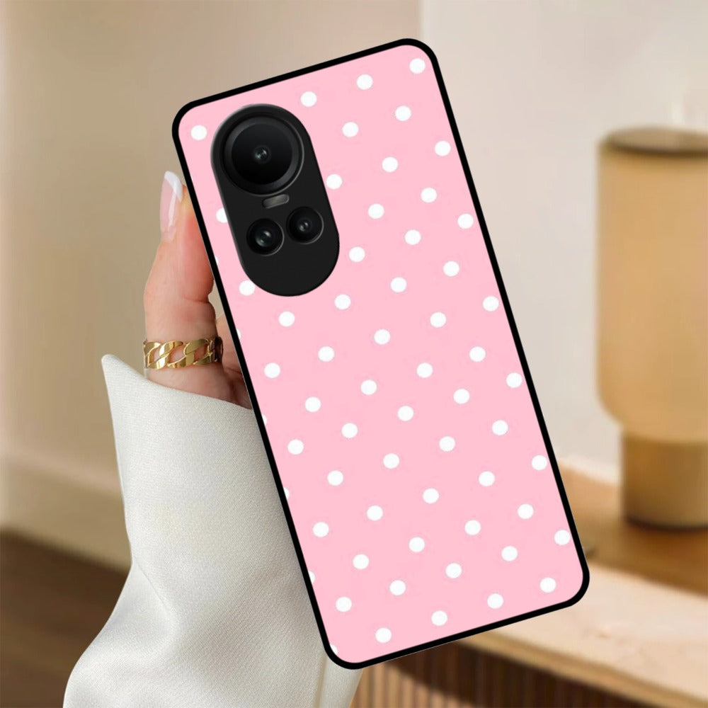 Pollaka Dot Glossy Metal Case Cover For Oppo