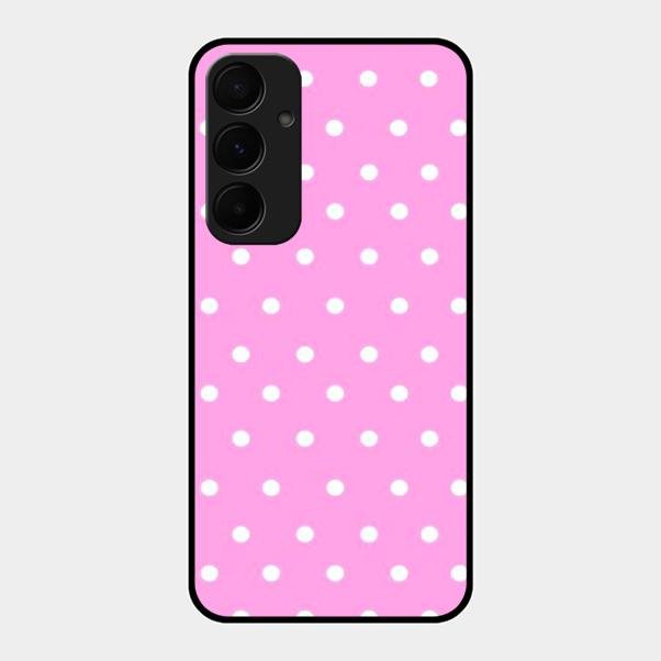 Pollaka Dot Glossy Metal Case Cover For Samsung Galaxy A35 5G