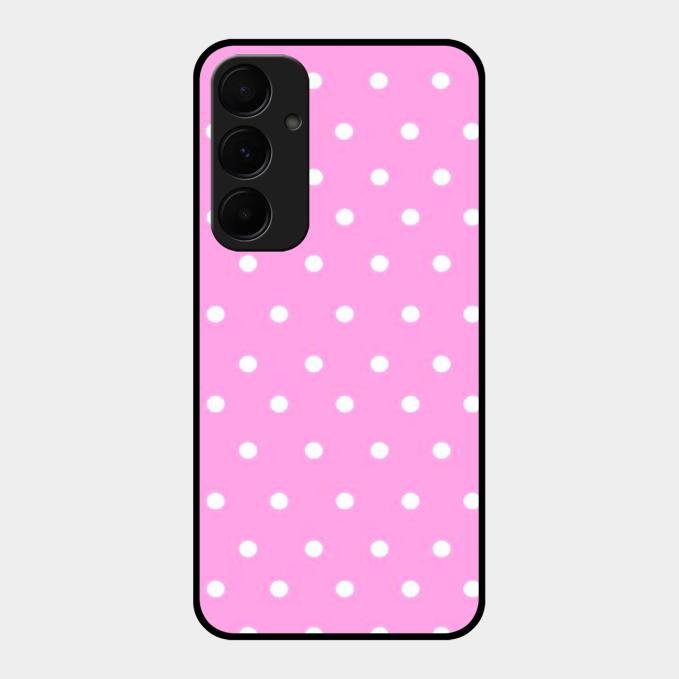 Pollaka Dot Glossy Metal Case Cover For Samsung Galaxy A55 5G