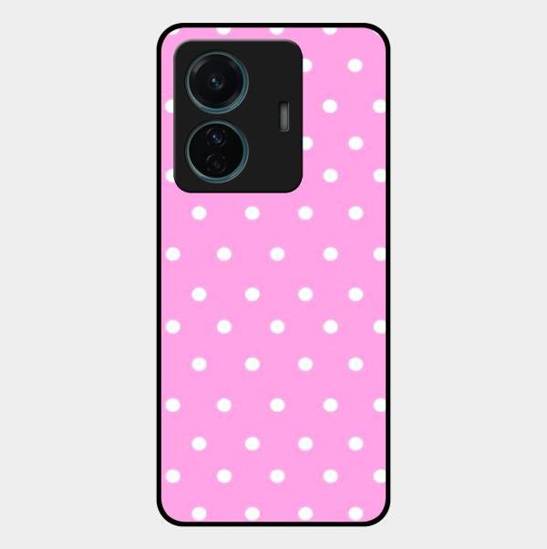 Pollaka Dot Glossy Metal Case Cover For Vivo T1 Pro 5G