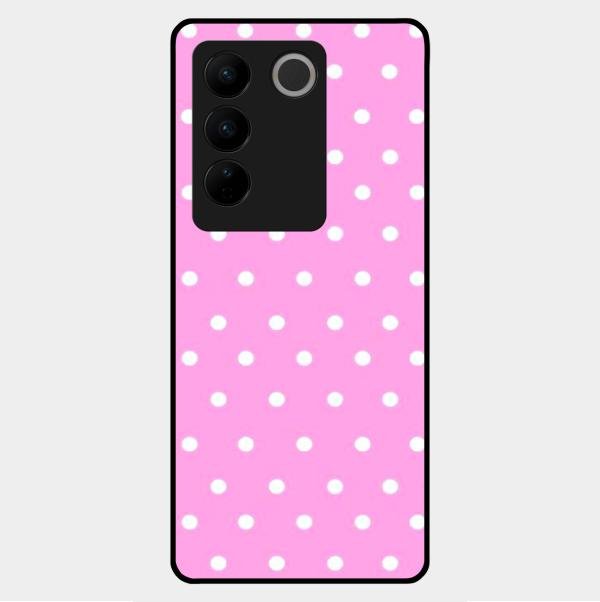 Pollaka Dot Glossy Metal Case Cover For Vivo V27 5G