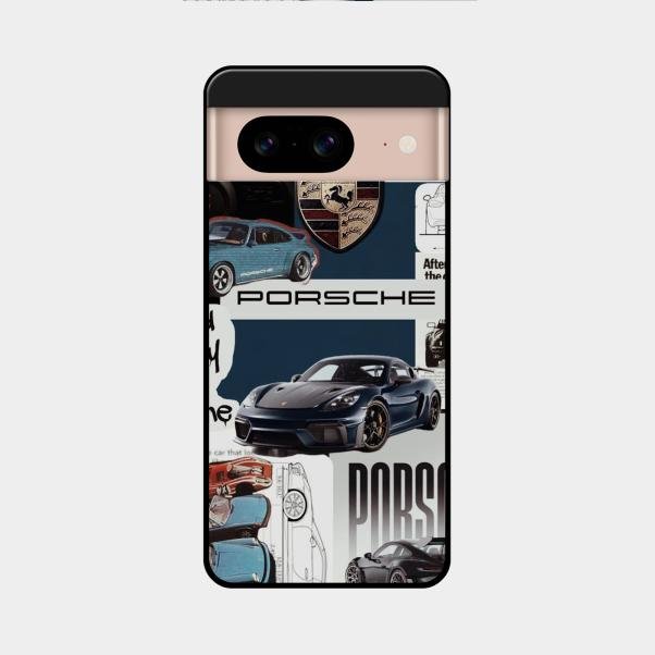 Porsche Group Art Glass Case Cover For Google Pixel 8 5G