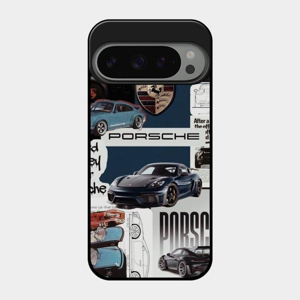 Porsche Group Art Glass Case Cover For Google Pixel 9 Pro 5G