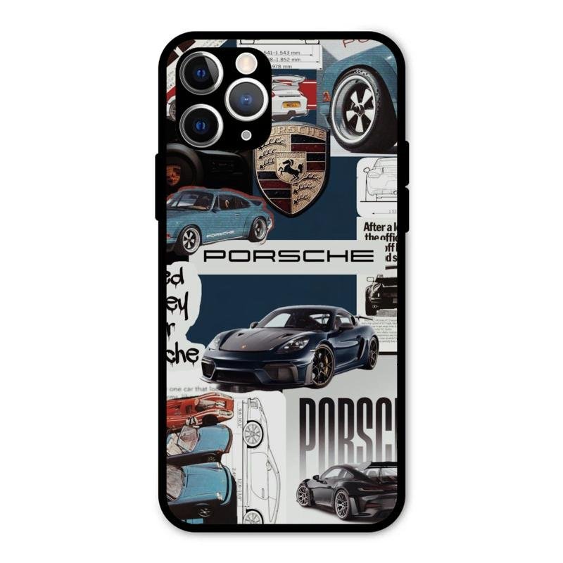 Porsche Group Art Glass Case Cover For iPhone 11 Pro