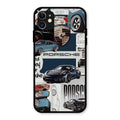 Porsche Group Art Glass Case Cover For iPhone 11