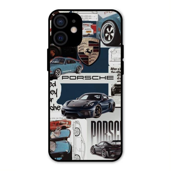 Porsche Group Art Glass Case Cover For iPhone 12 mini