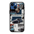 Porsche Group Art Glass Case Cover For iPhone 13 mini