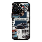 Porsche Group Art Glass Case Cover For iPhone 13 Pro Max